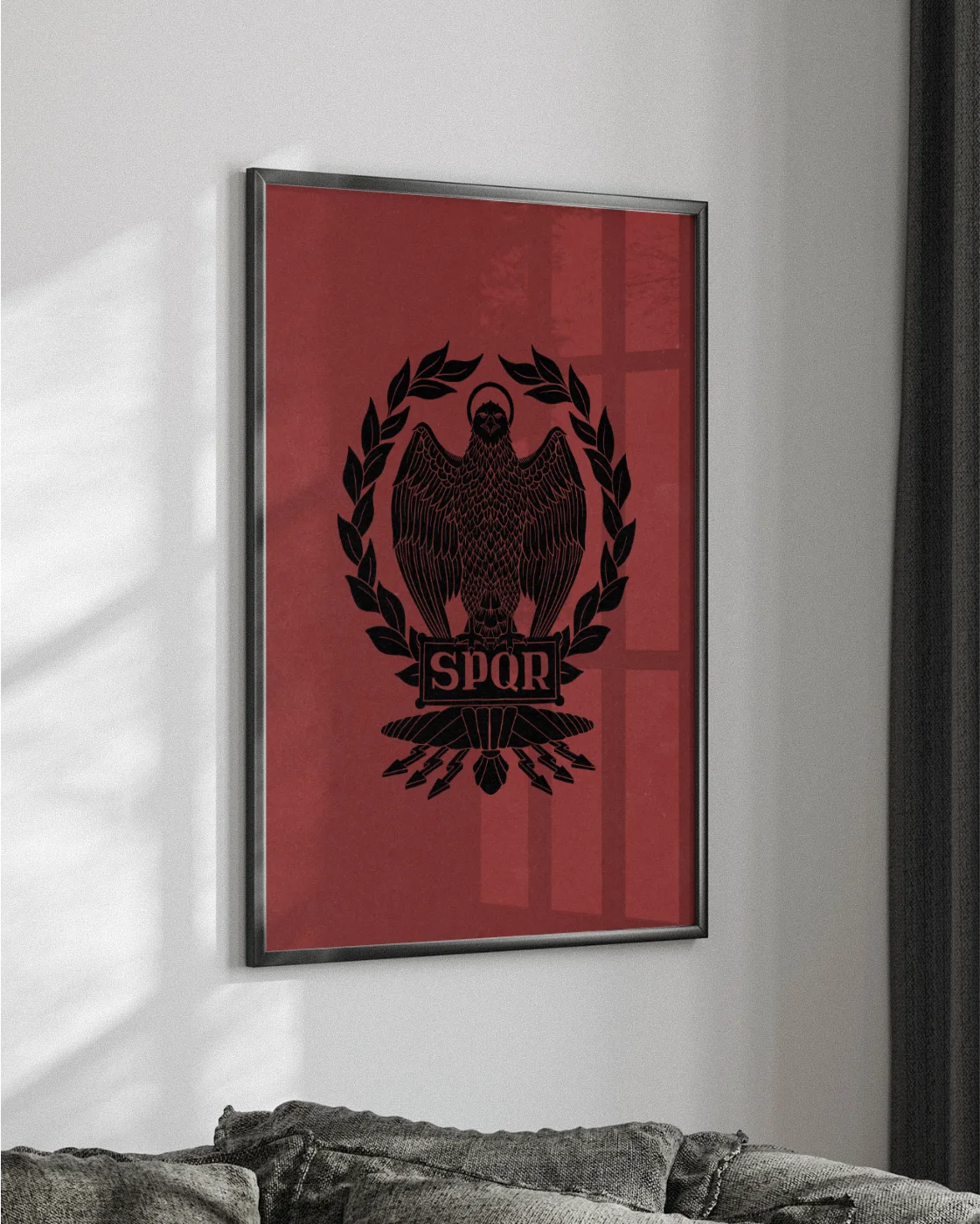 SPQR Standard red Poster Print 1 SPQR Standard red Poster Print 1