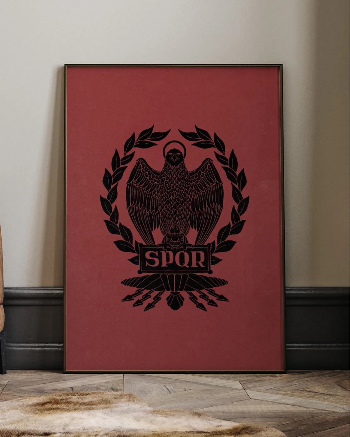 SPQR Standard red Poster Print SPQR Standard red Poster Print