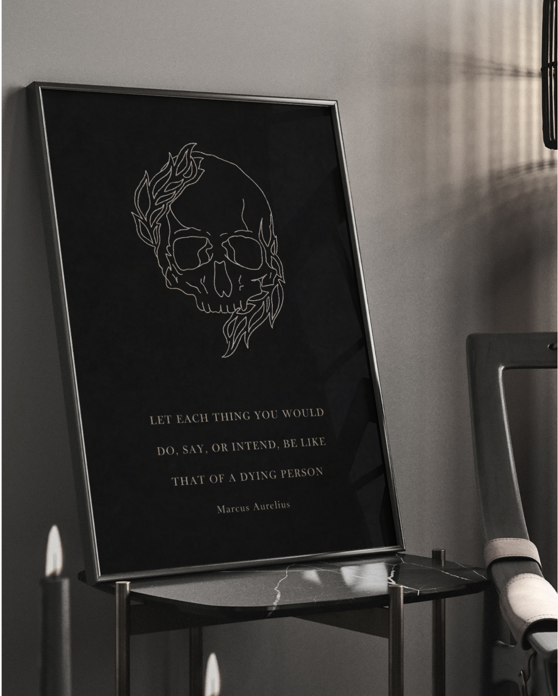 Diying-Person-Marcus-Aurelius-Memento-Mori-Poster-Print Diying Person Marcus Aurelius Memento Mori Poster Print