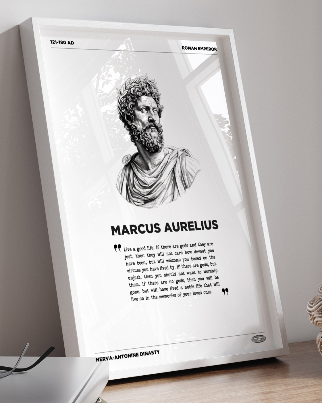 Marcus Aurelius - Live a Good Life Quote poster Print 1 Marcus Aurelius Live a Good Life Quote poster Print 1