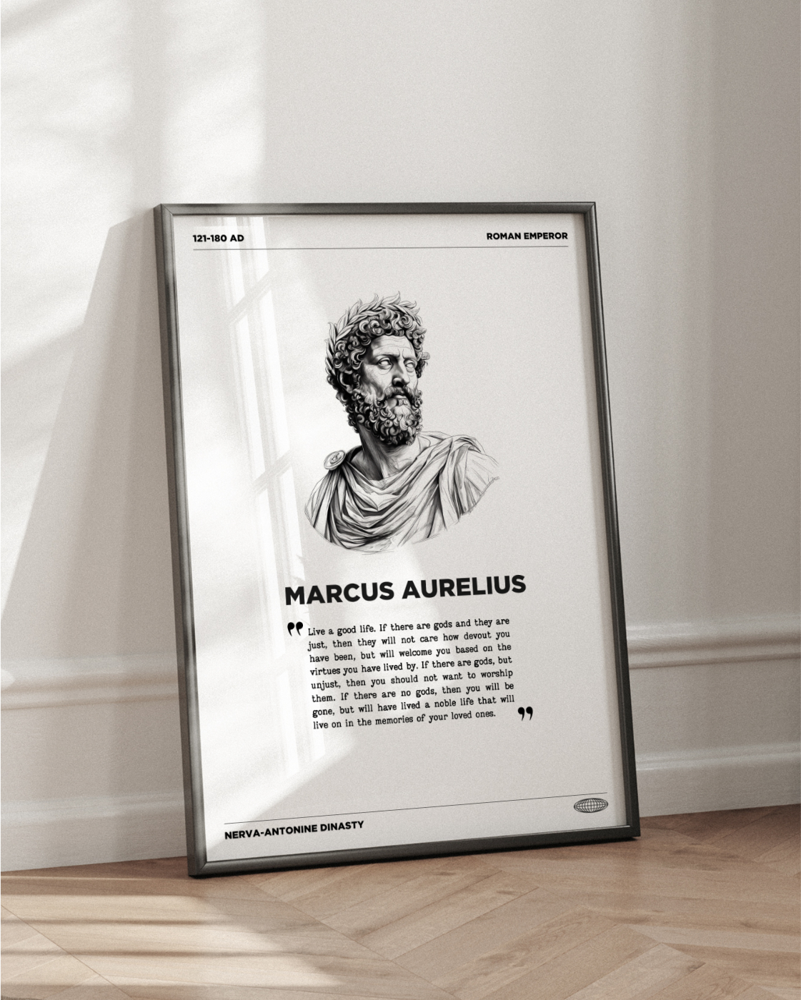 Marcus Aurelius - Live a Good Life Quote poster Print 4 Marcus Aurelius Live a Good Life Quote poster Print 4