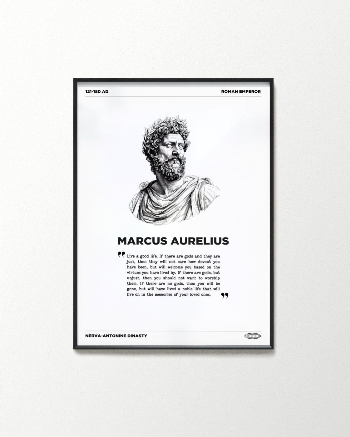 Marcus Aurelius - Live a Good Life Quote poster Print 8 Marcus Aurelius Live a Good Life Quote poster Print 8