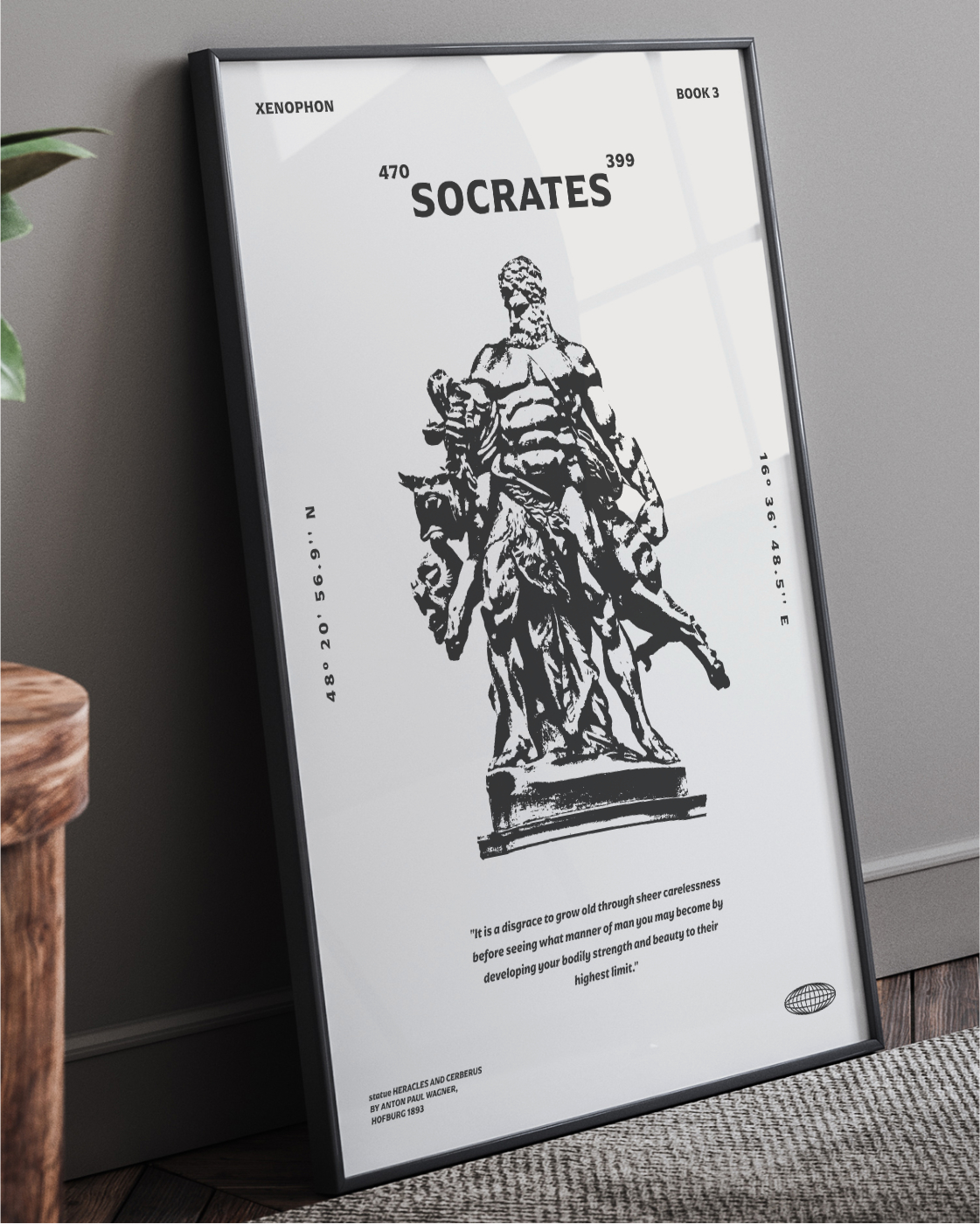 Socrates Strength Body Quote Poster Print 2 Socrates Strength Body Quote Poster Print 2