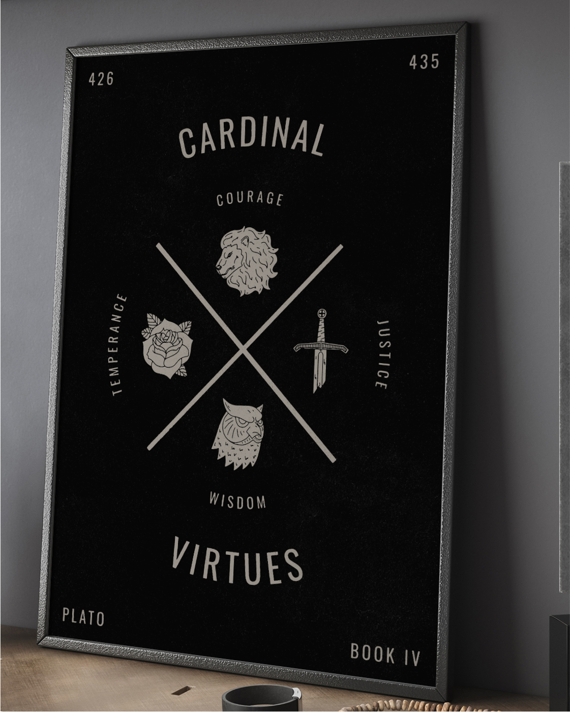 Stoic Cardianl Virtues Poster 4 Stoic Cardianl Virtues Poster 4